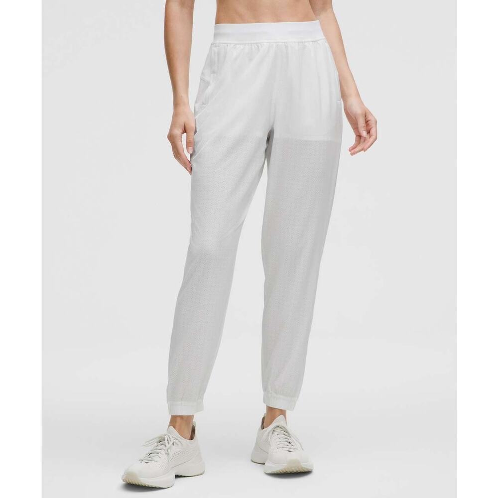 NWT Lululemon Adapted State Perforated High-Rise Jogger, White, W5HADS